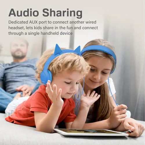 Promate Kids Wired Simba Headset - Aqua Blue