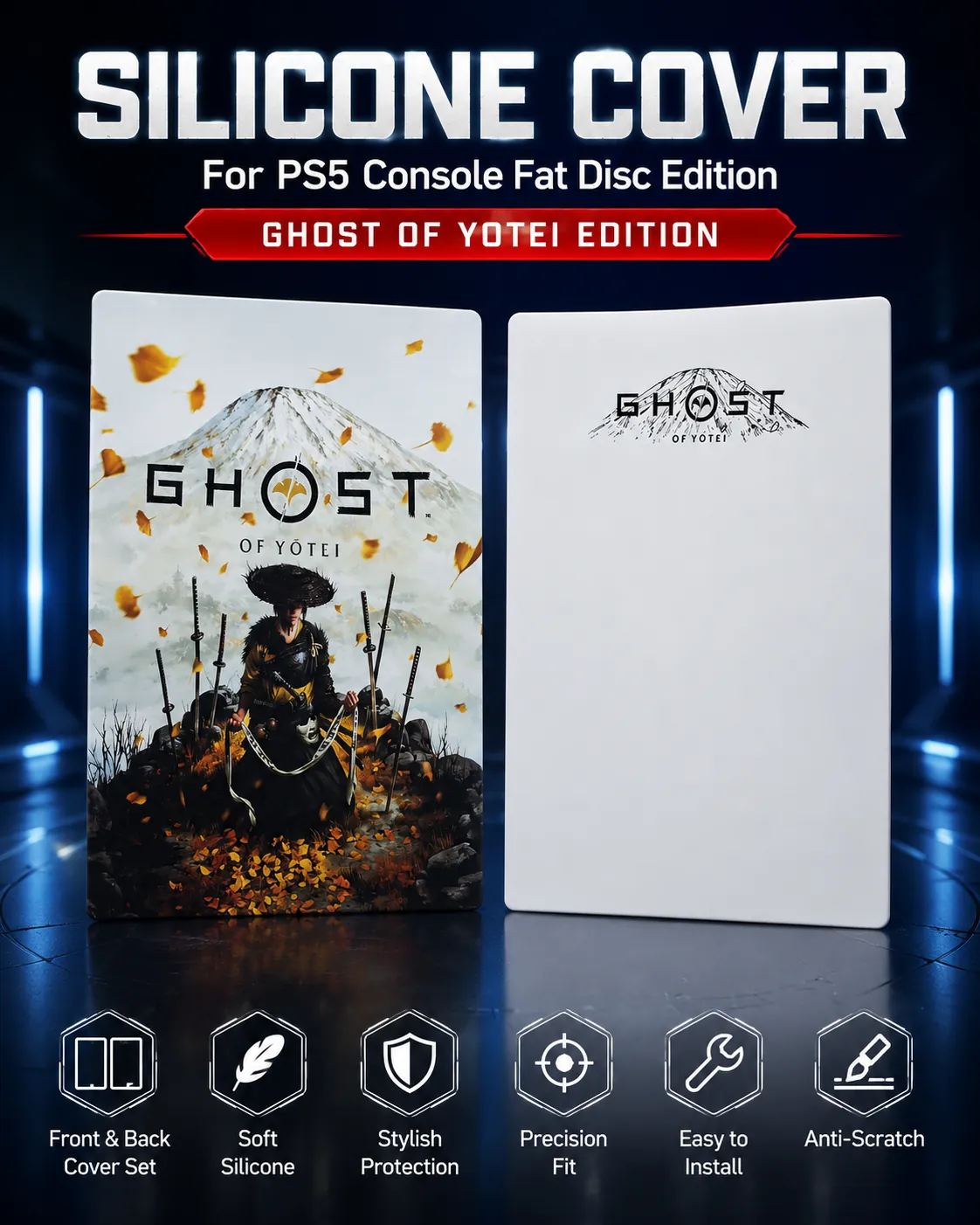 Ghost of Yotei Silicone Cover for PS5 Fat Disc Edition