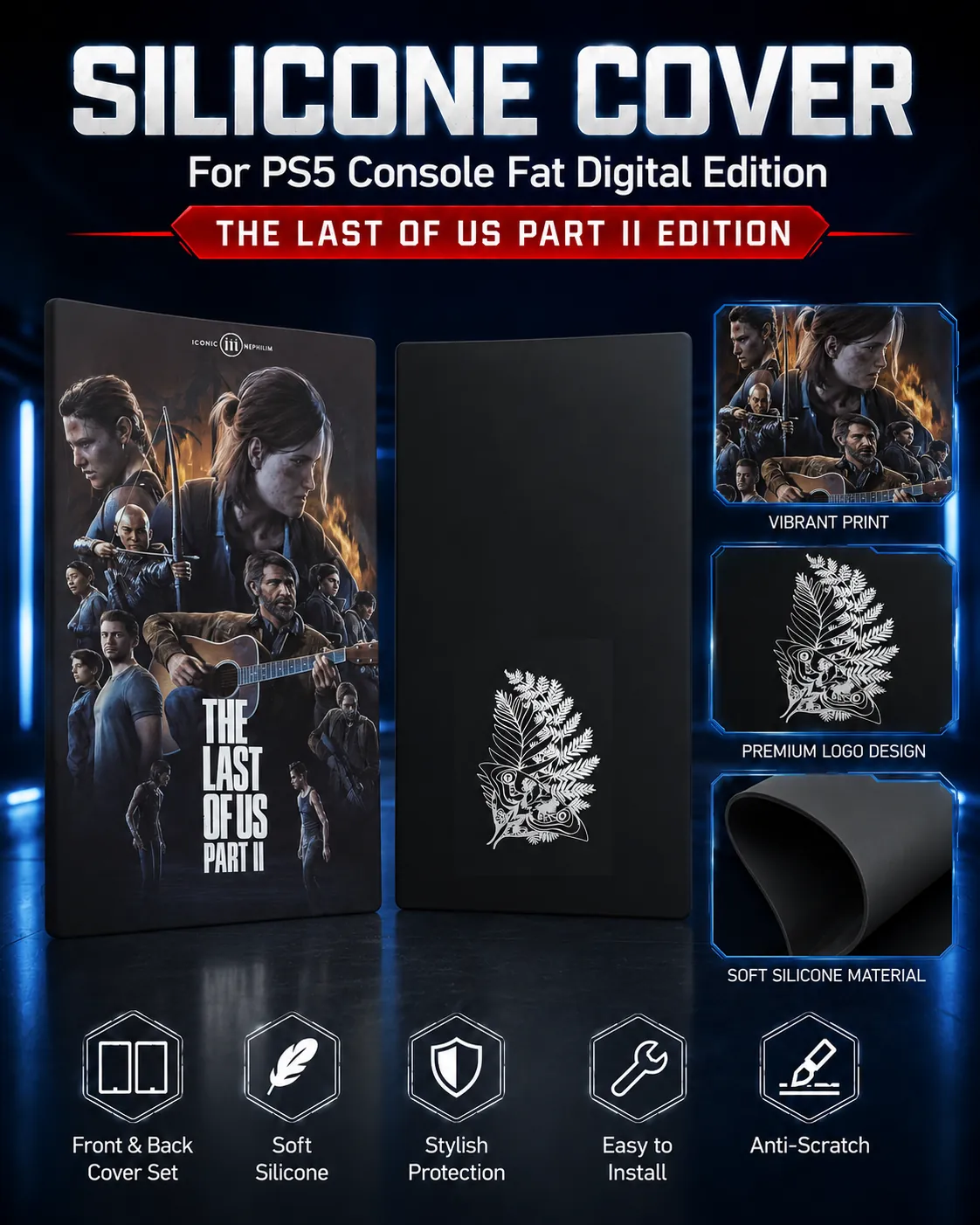 The Last of Us Part II Silicone Cover for PS5 Fat Digital Edition