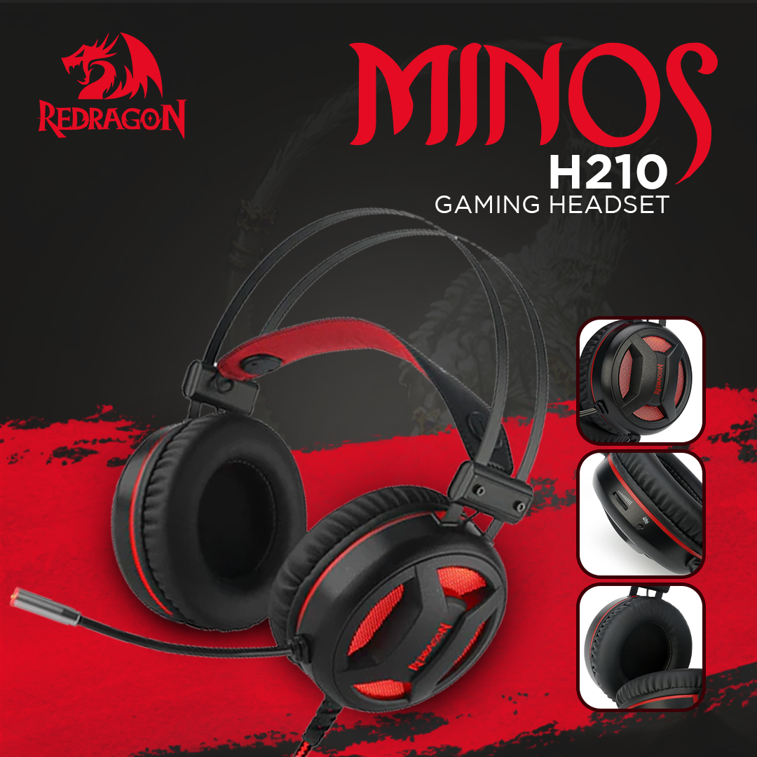 Redragon H210 MINOS Wired Gaming Headphone Black