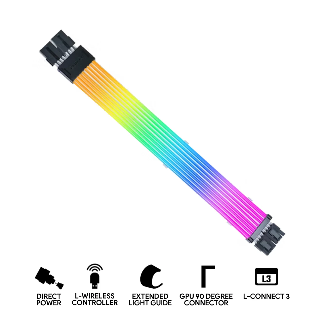 كابل تمديد ليان لي Strimer Wireless ARGB ‏2x8 Pin لكارت الشاشة