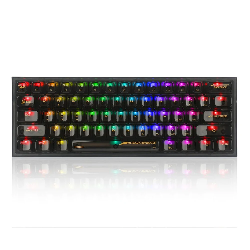 كيبورد Redragon K617 CTB-RGB ميكانيكي أسود شفاف