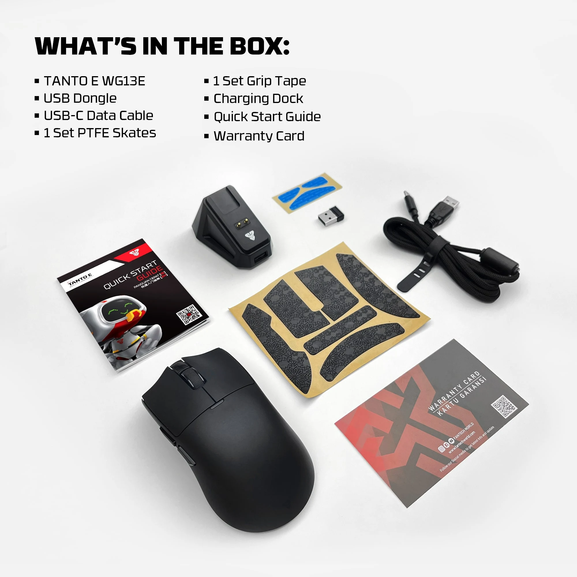 Fantech TANTO S WG13S Wireless Gaming Mouse - Black