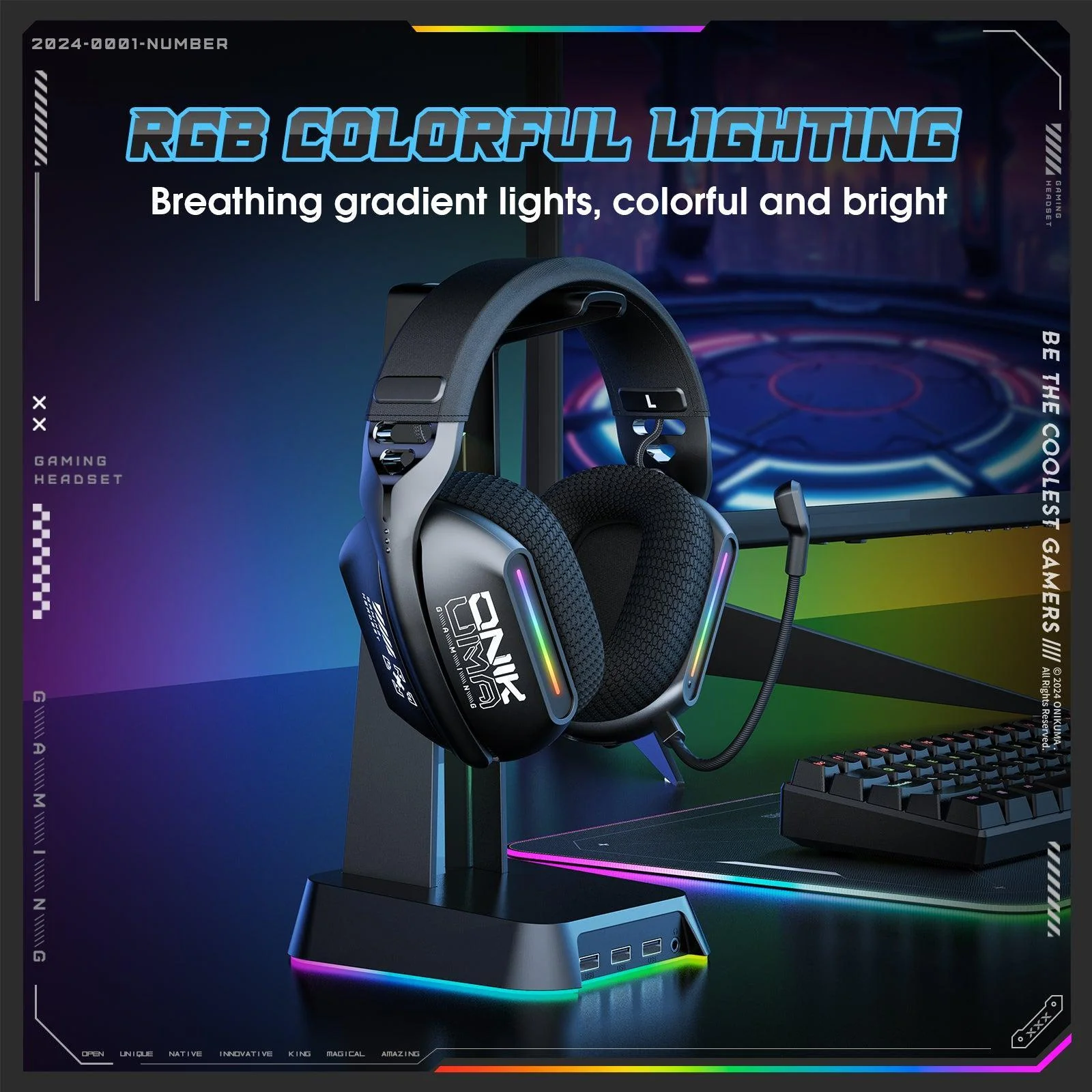 إضاءة RGB في أونيكوما GT808