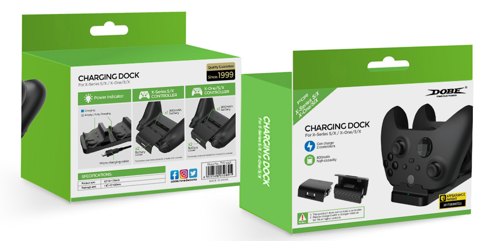 DOBE TYX-532X Xbox controller charging dock black