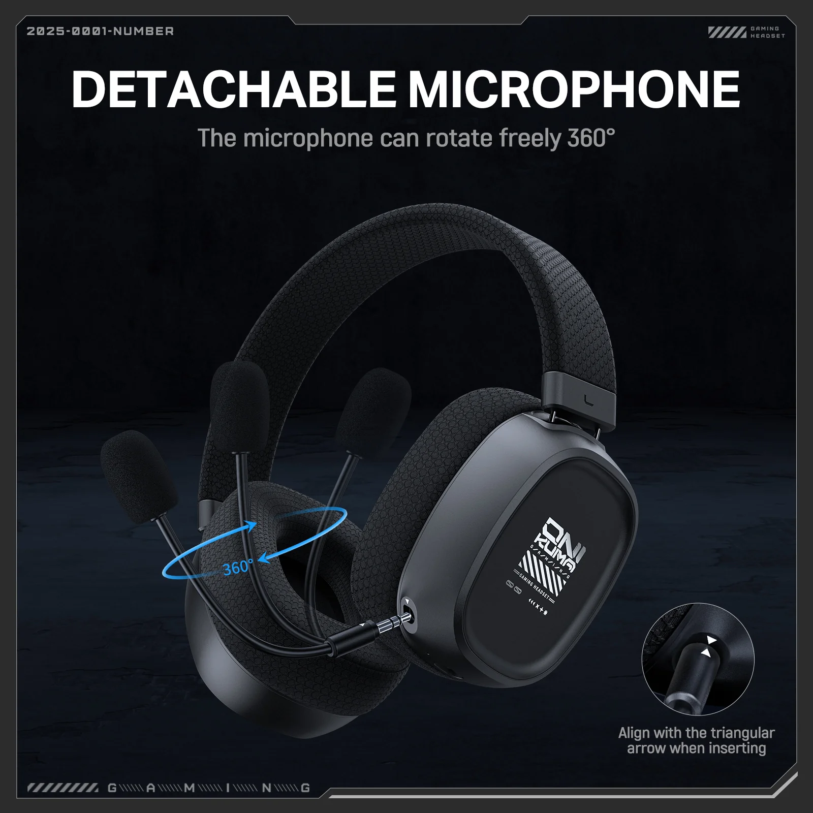 ONIKUMA GT839 detachable microphone