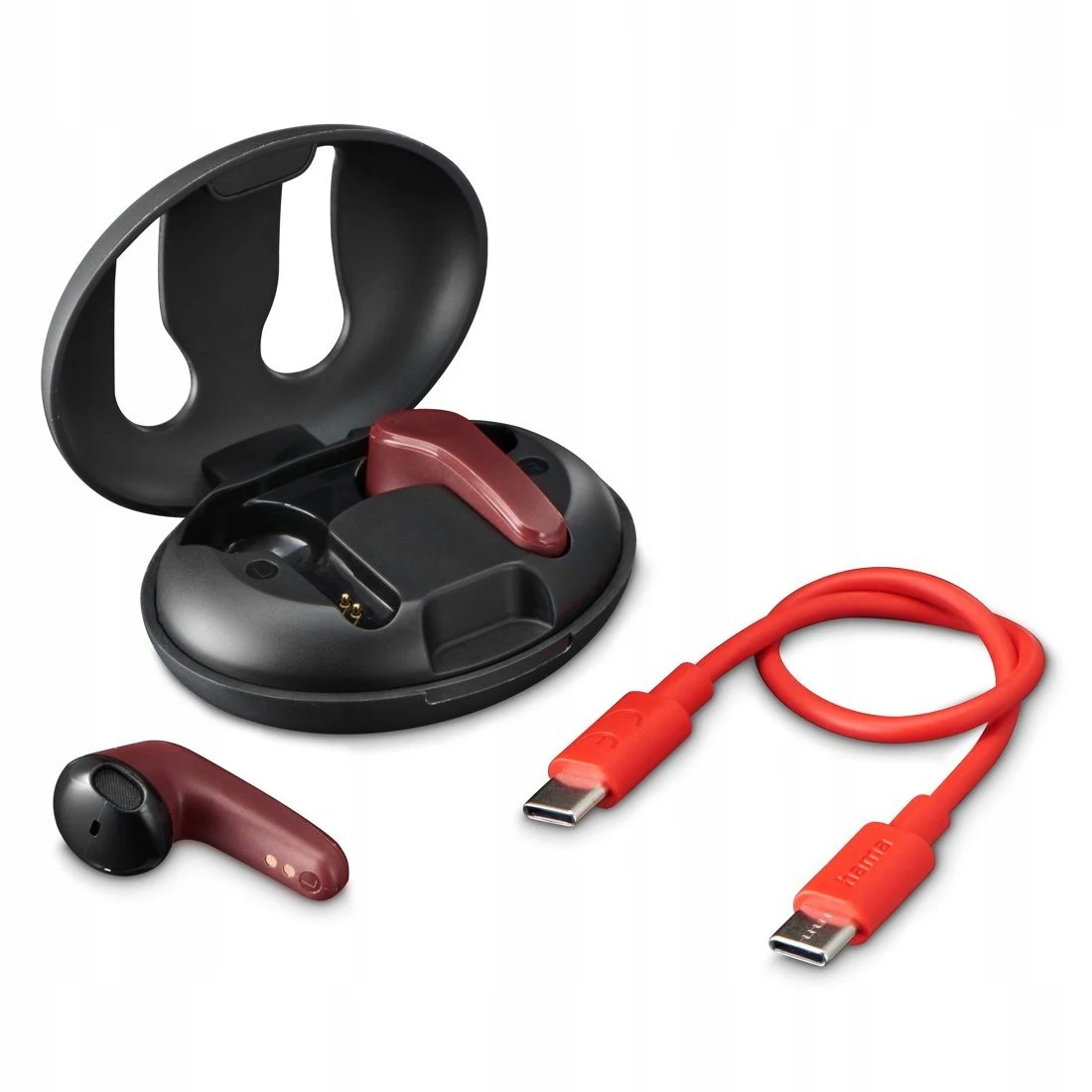 Hama Spirit Unchained True Wireless Earbuds Black Red