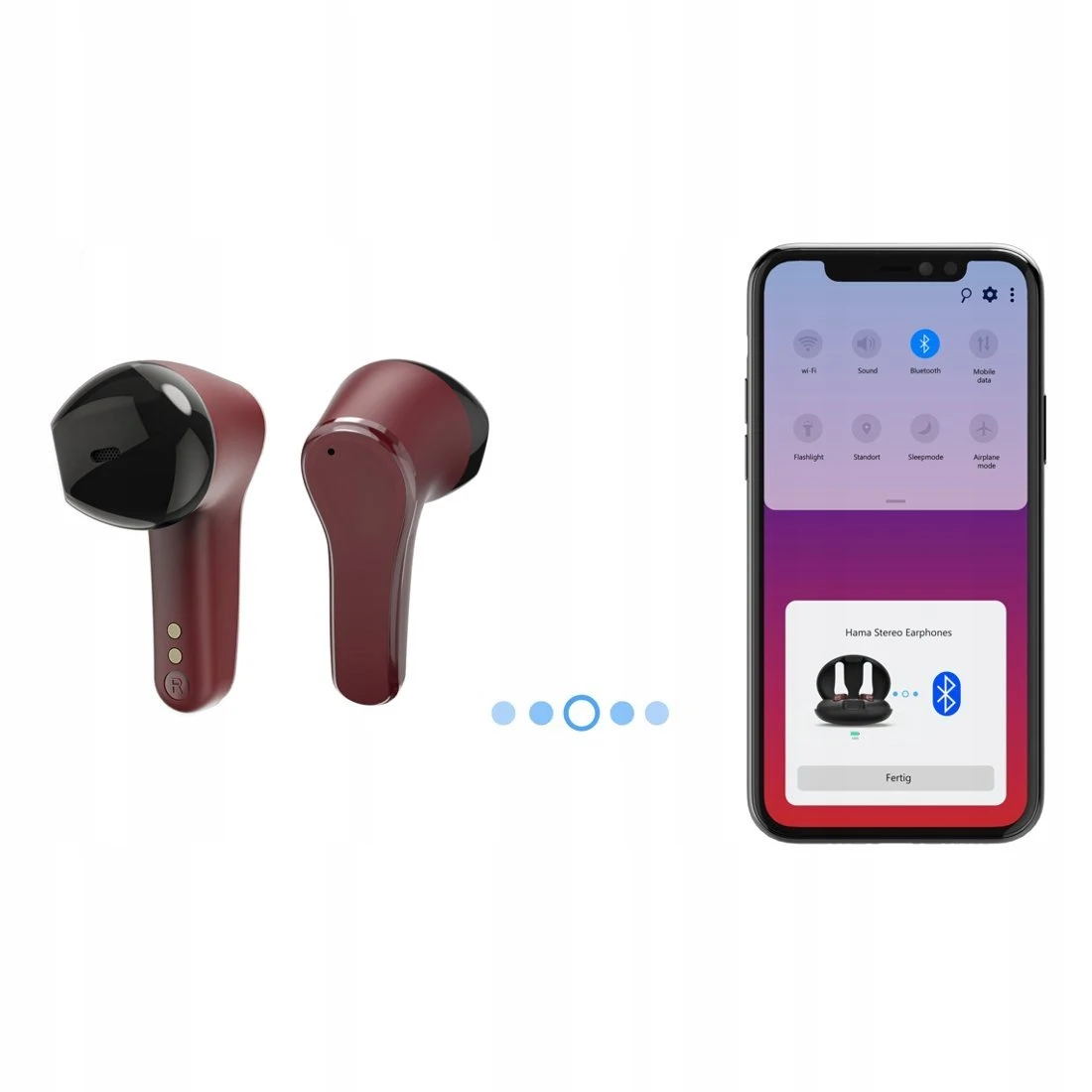 Hama Spirit Unchained True Wireless Earbuds – Black/Red