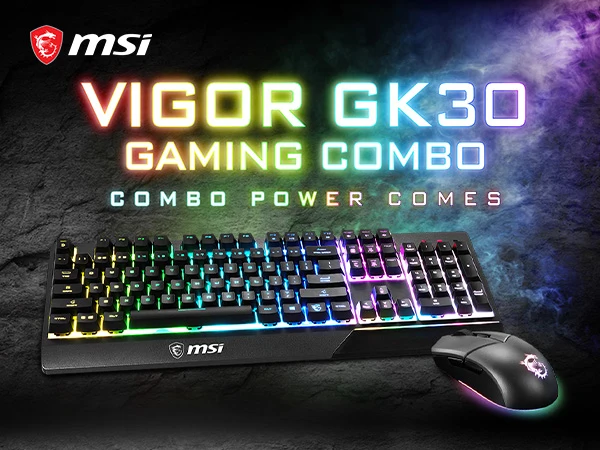 MSI VIGOR GK30 Combo RGB Wired Gaming Keyboard & Mouse - Black