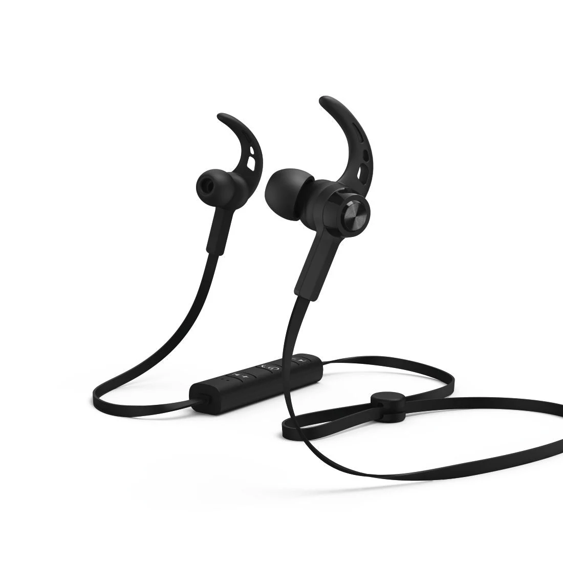Magnetic earbuds and flat cable of the Hama Freedom Neck II