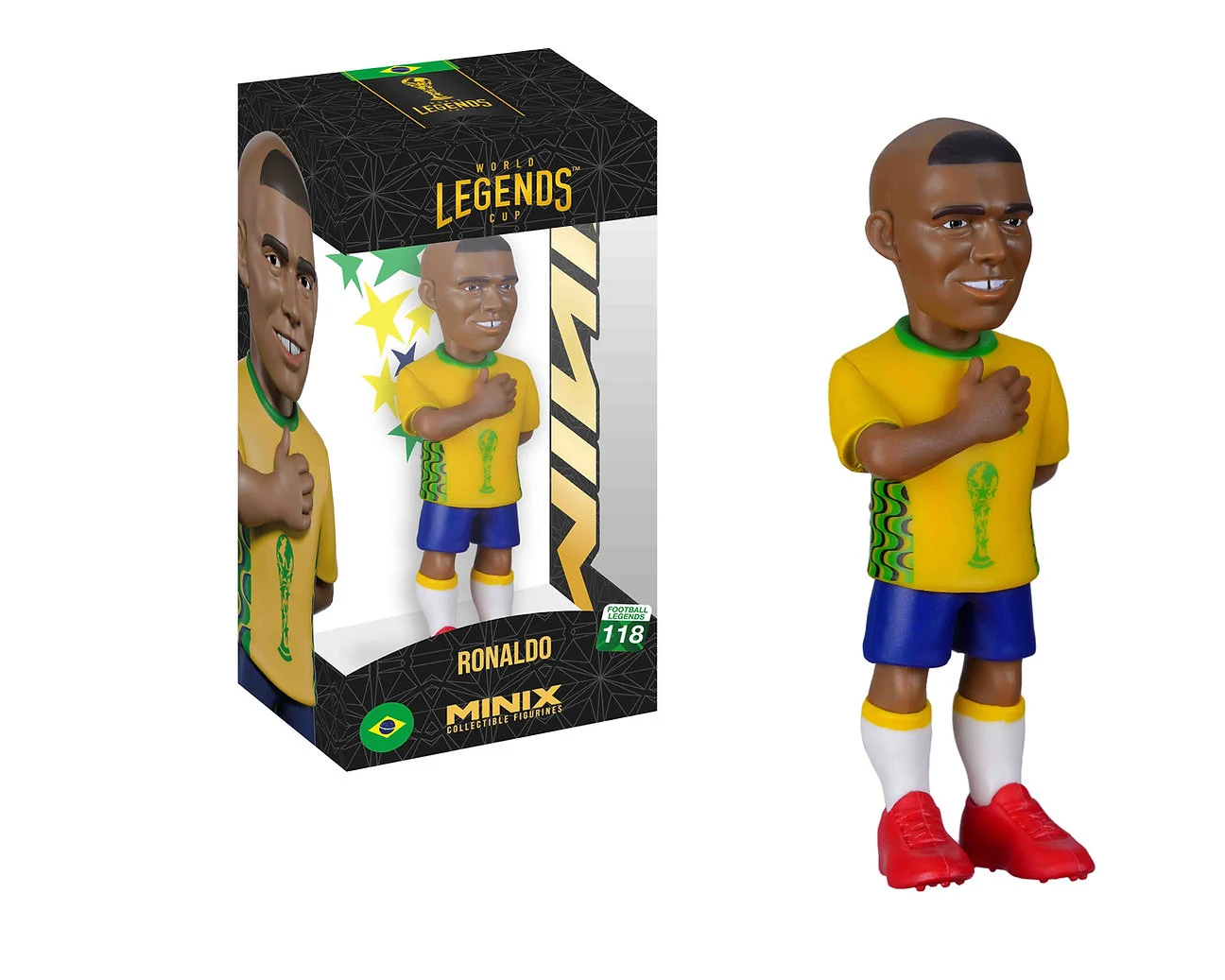 مجسم MINIX World Legends Cup Brazil Ronaldo 118 قابل للجمع