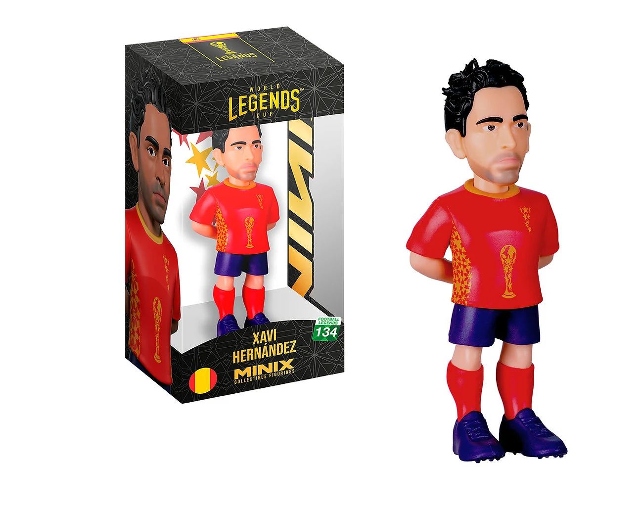 مجسم MINIX World Legends Cup Spain Xavi Hernandez 134 قابل للجمع