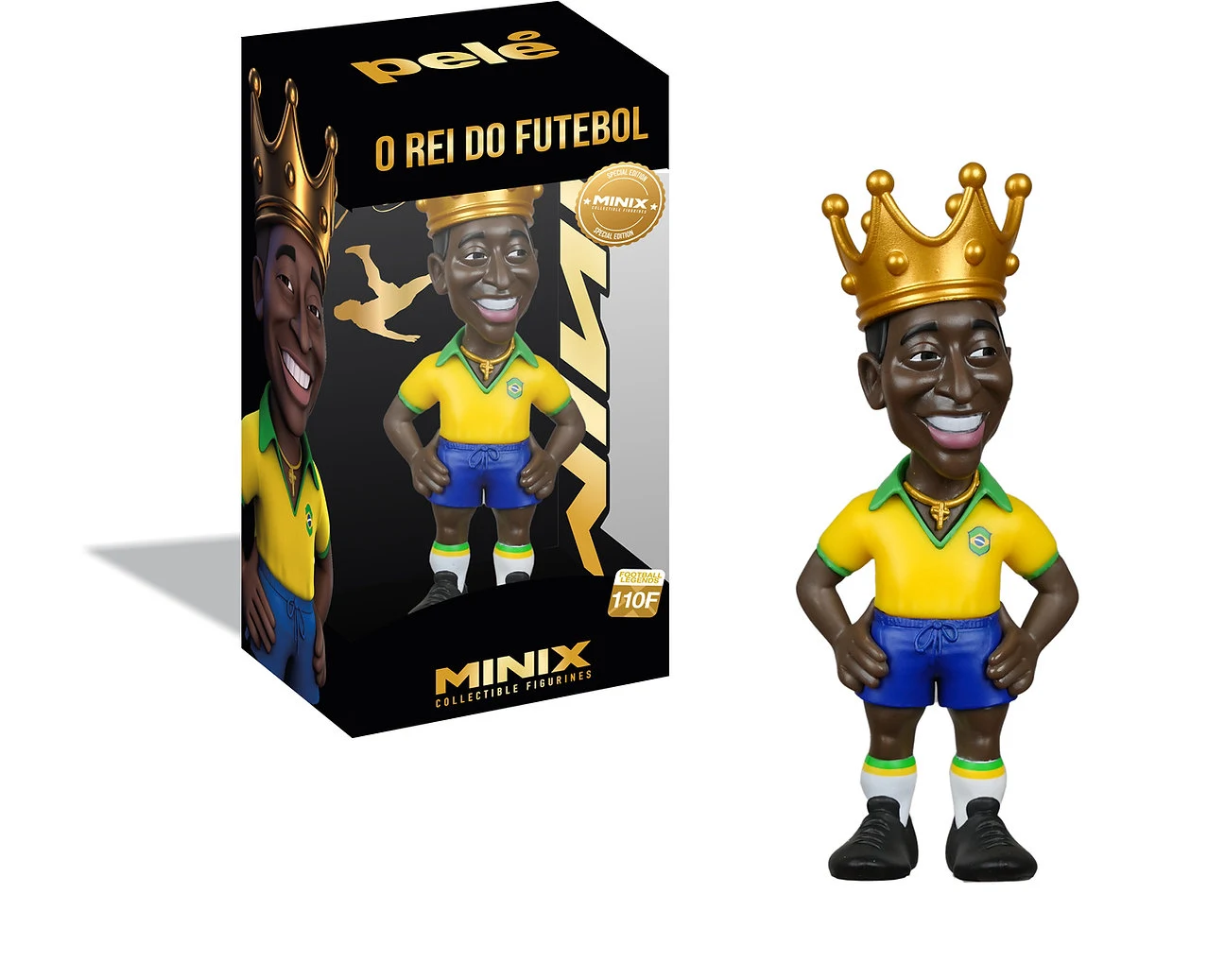 مجسم MINIX Football Legends Brazil Pele Special Edition 110F قابل للجمع