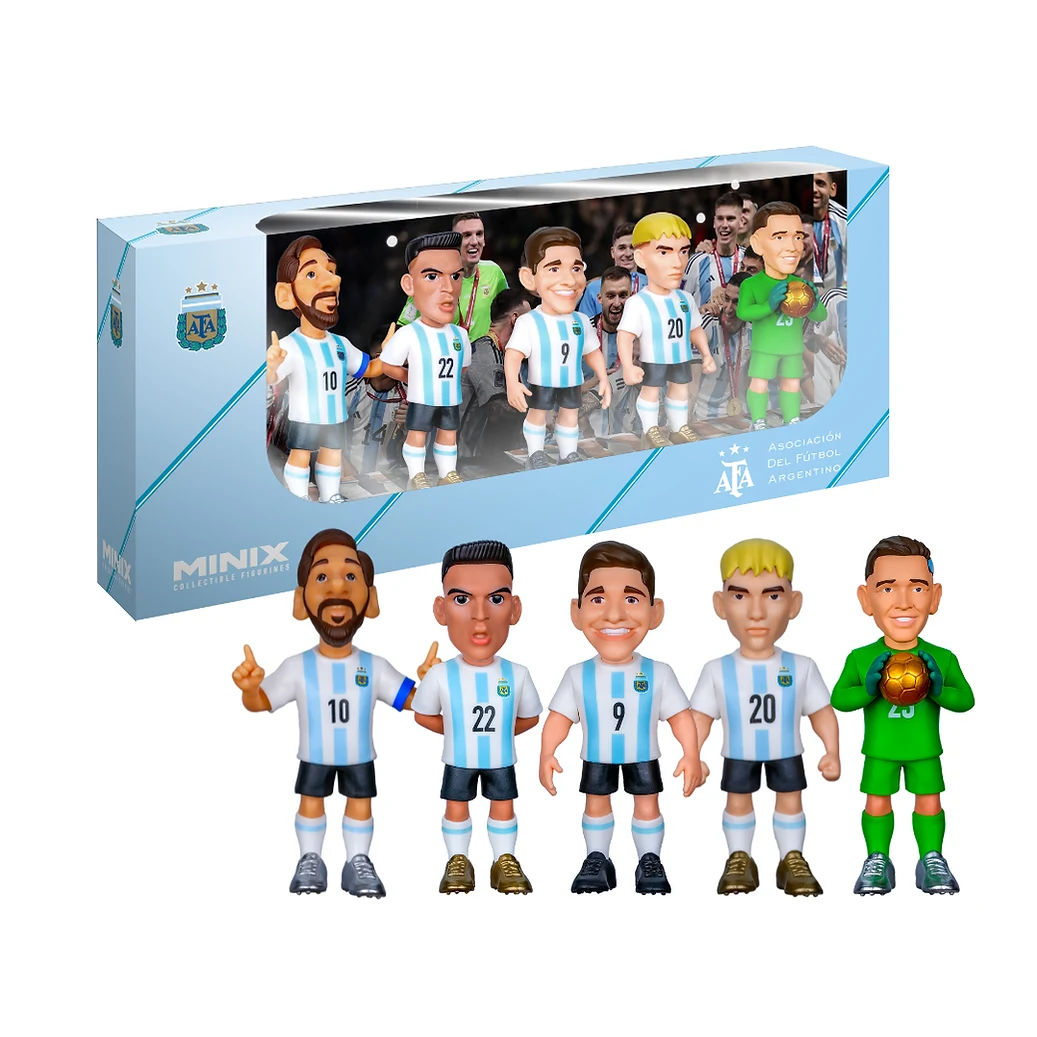 MINIX Football Stars Portugal 5-Pack Messi Lautaro Alvarez Mastantuono Martinez collectible figures