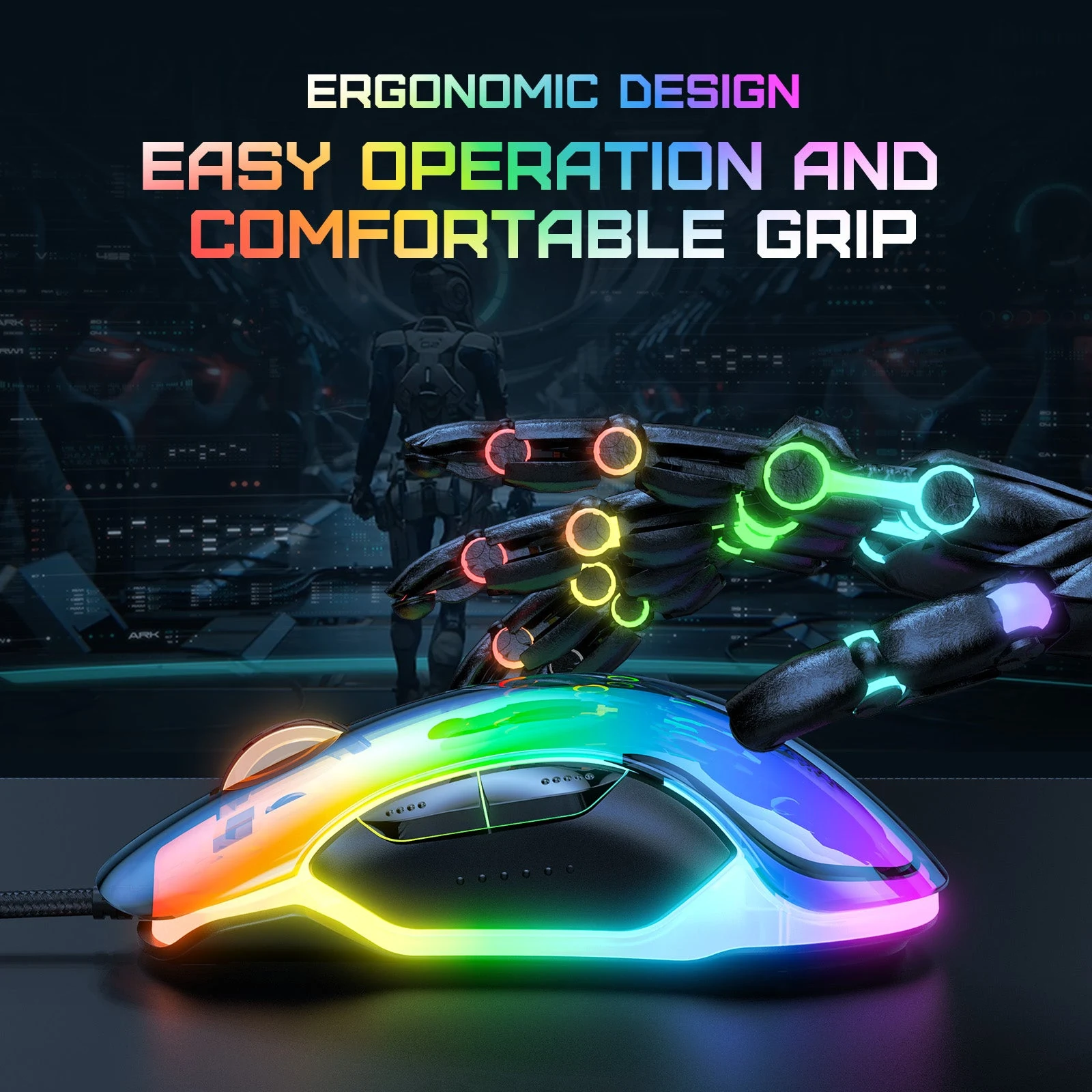 ONIKUMA CW925 RGB Wired Gaming Mouse