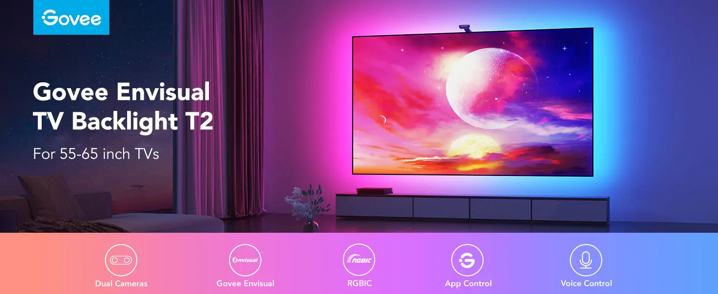 Govee Envisual TV Backlight T2 – 75-85 inch installation