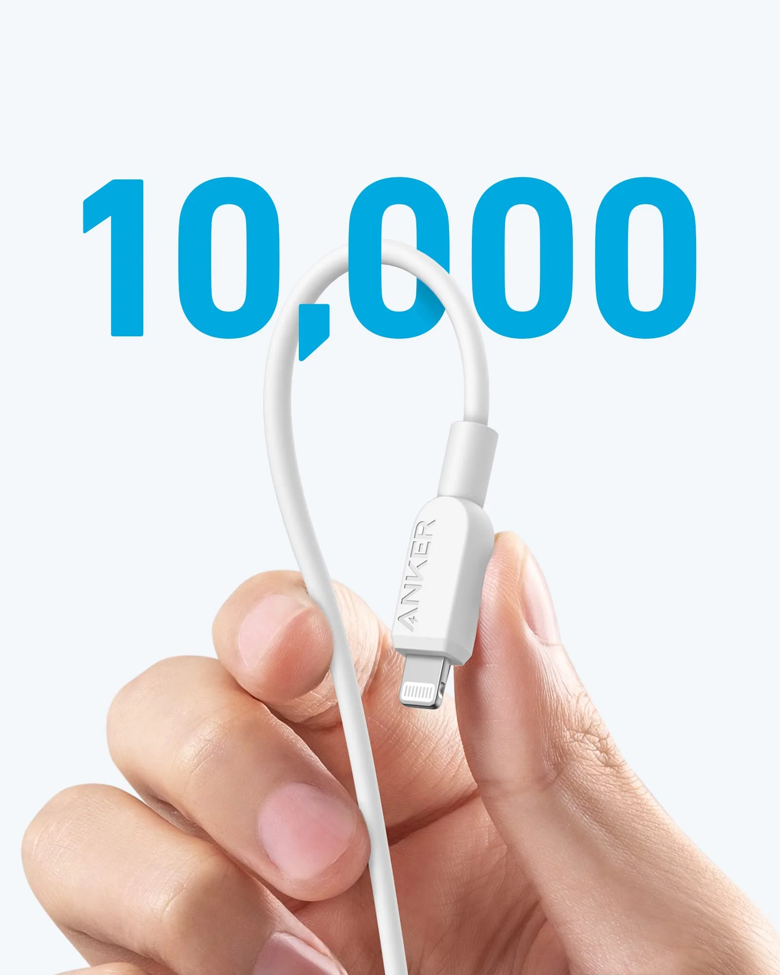 Anker 310 Type-C to Lightning Cable (3ft Braided) - White
