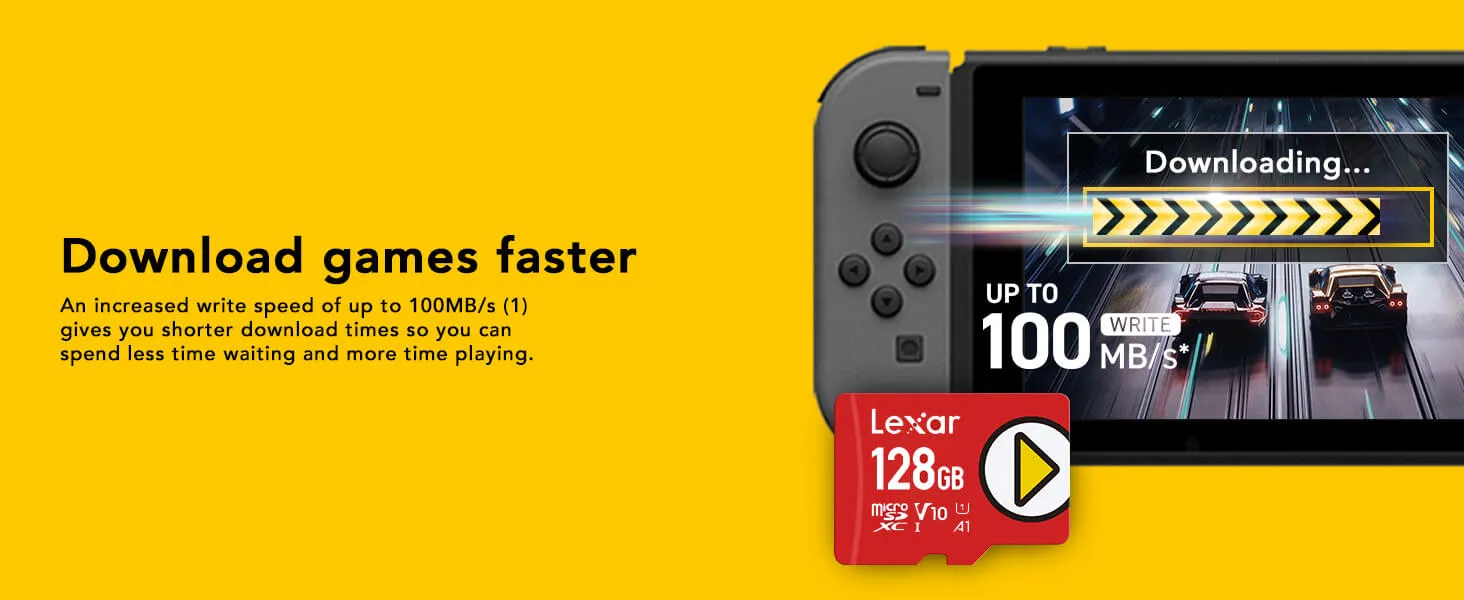Lexar 128GB PLAY microSDXC for Nintendo Switch