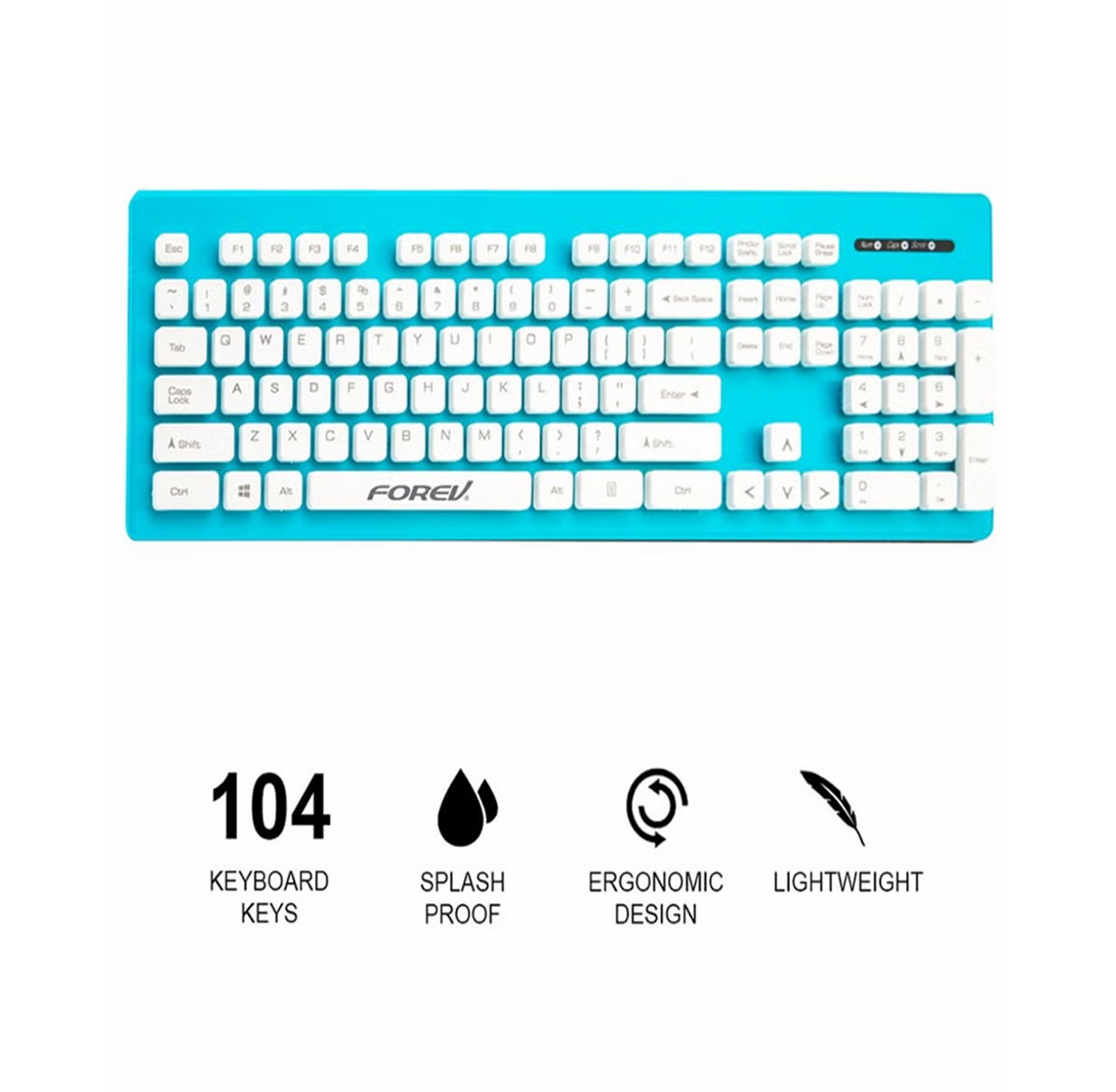 Forev FV-MK3 Ultra-Thin Waterproof Wired Keyboard