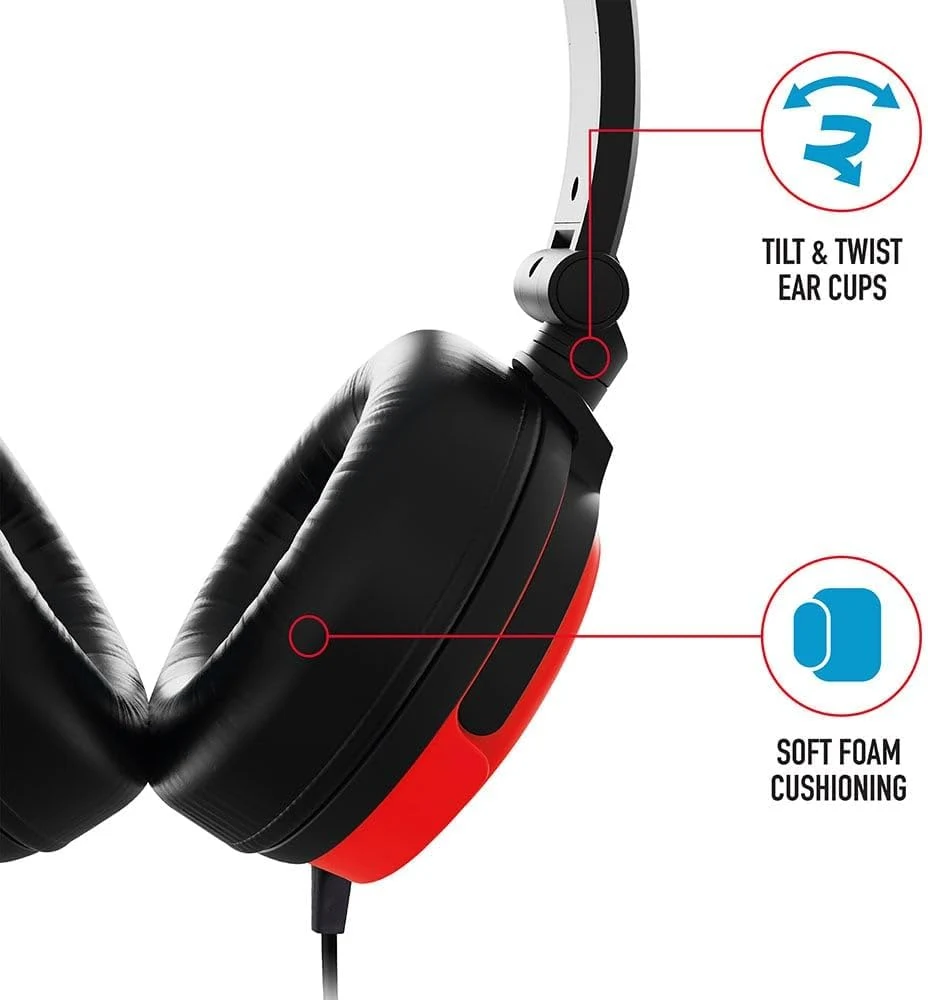 STEALTH C6-50 Stereo Wired Gaming headset - Neon Blue & Red