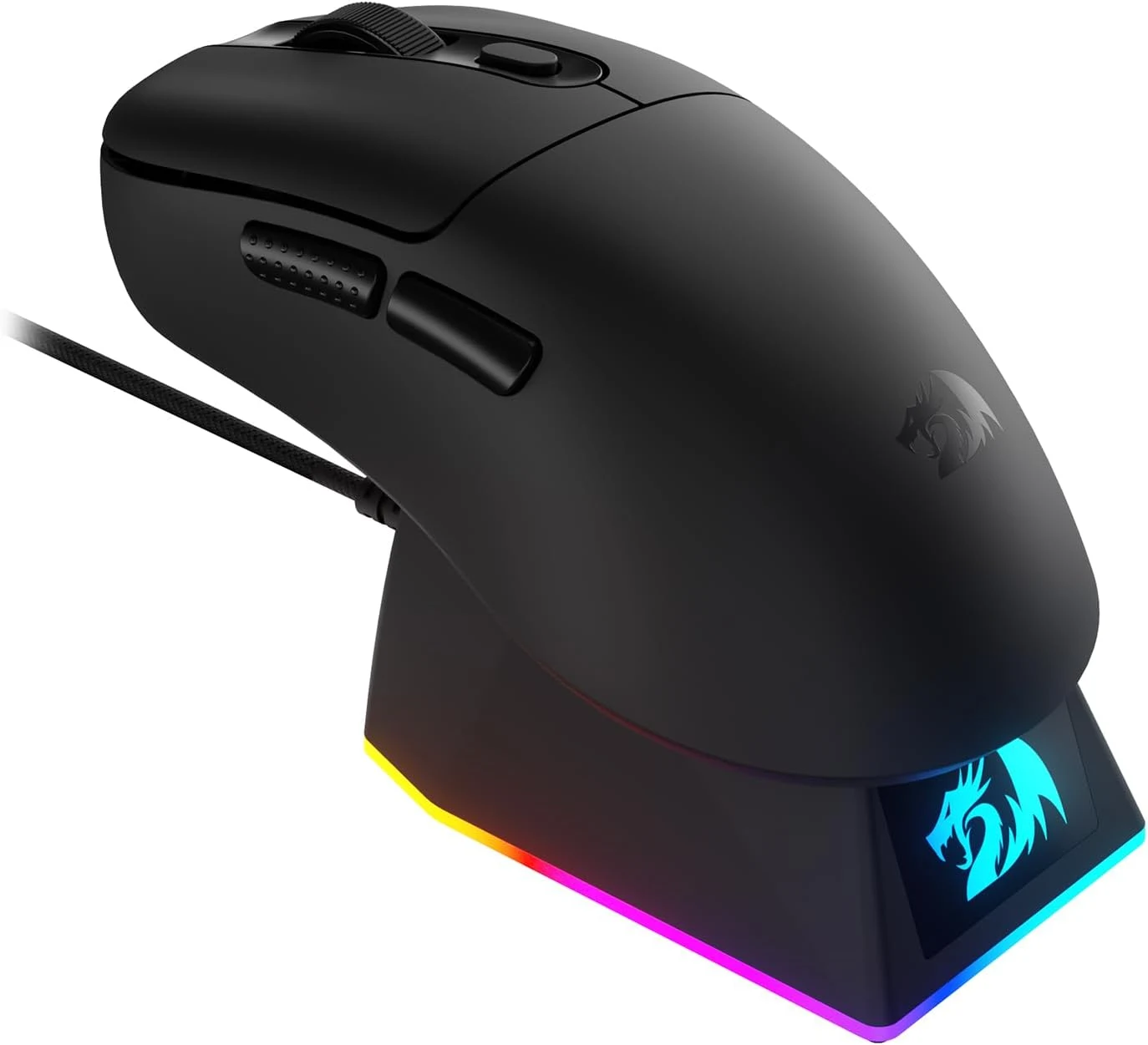Redragon M998-STD-1K Tri-Mode Mouse with RGB Charging Dock - Black