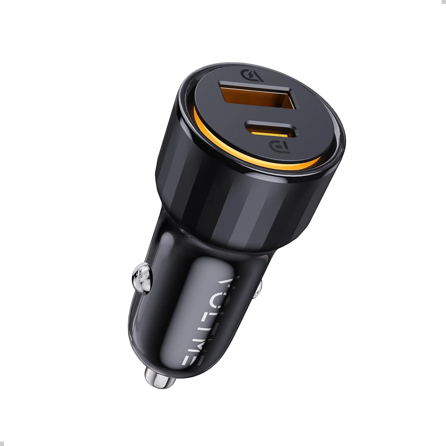 VOLTME Cazo 48W CA Dual-Port Car Charger Black