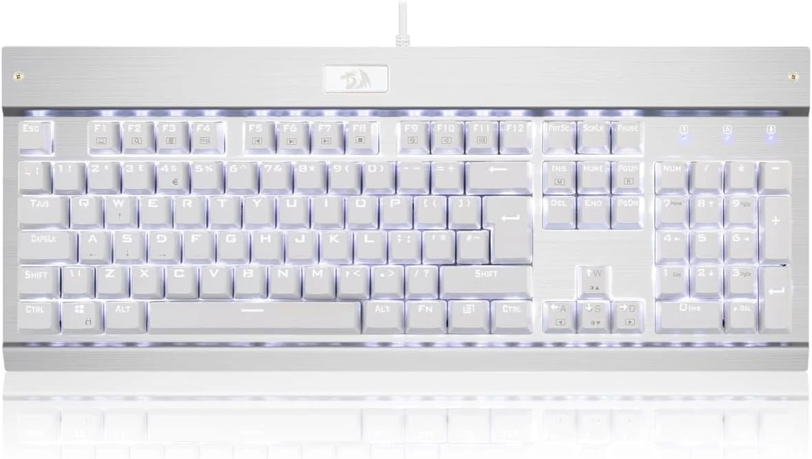Redragon KG010-WN Wired Mechanical Gaming Keyboard Brown Switch White
