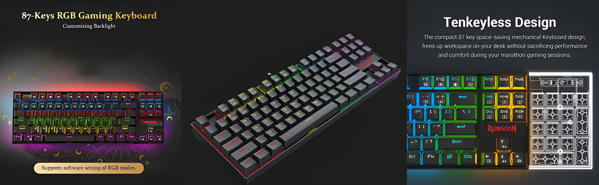 Redragon K552E Elite Rainbow Mechanical Gaming Keyboard