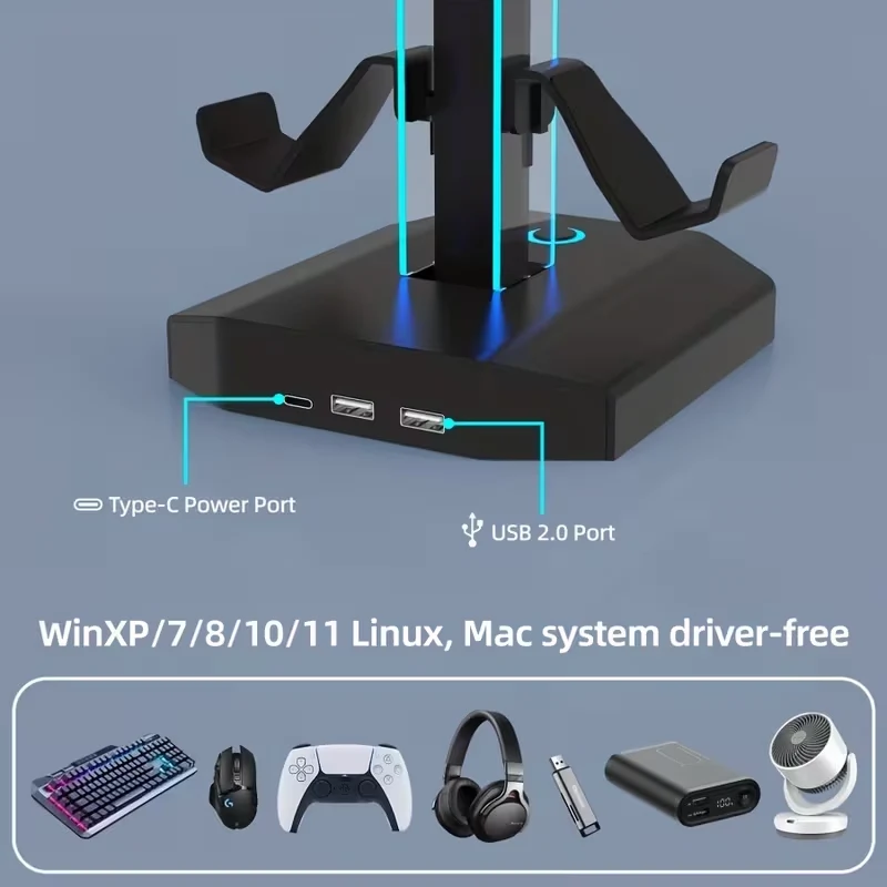 Deadskull RGB Multi-Functional Controller and Headset Stand