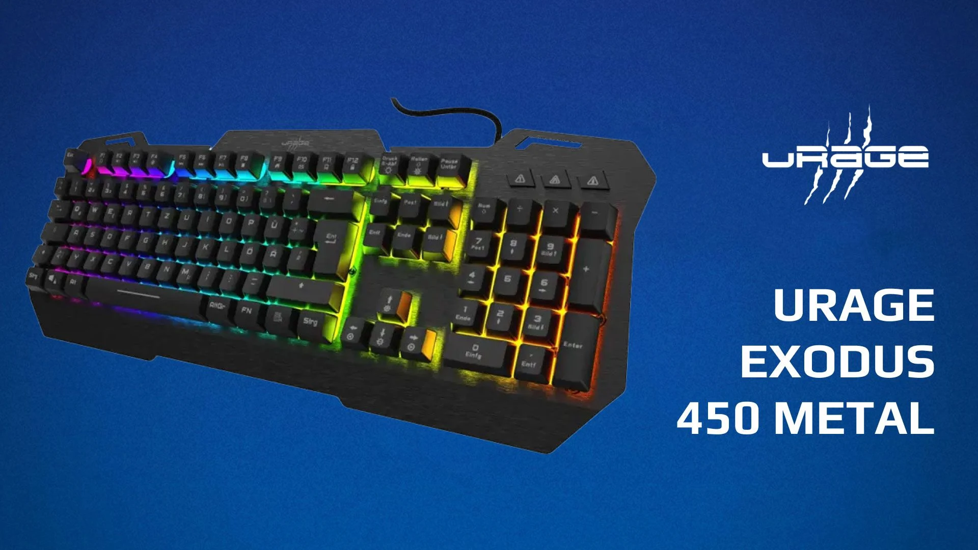 uRage Exodus 450 Metal Gaming Keyboard Black