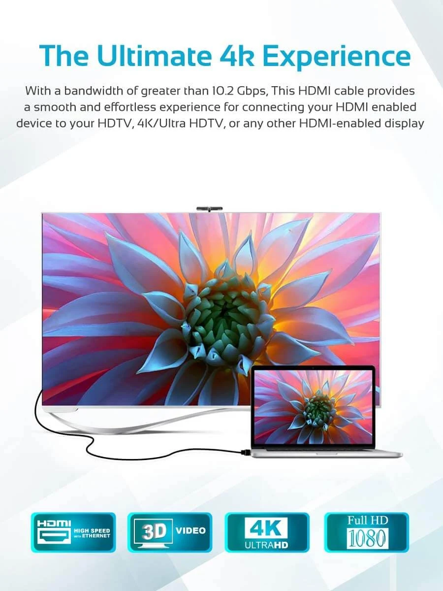 كابل HDMI 4K من بروميت ، عالي السرعة 1.5