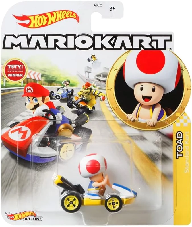 عربة Mattel Hot Wheels Mario Kart Toad Standard Kart GJH63