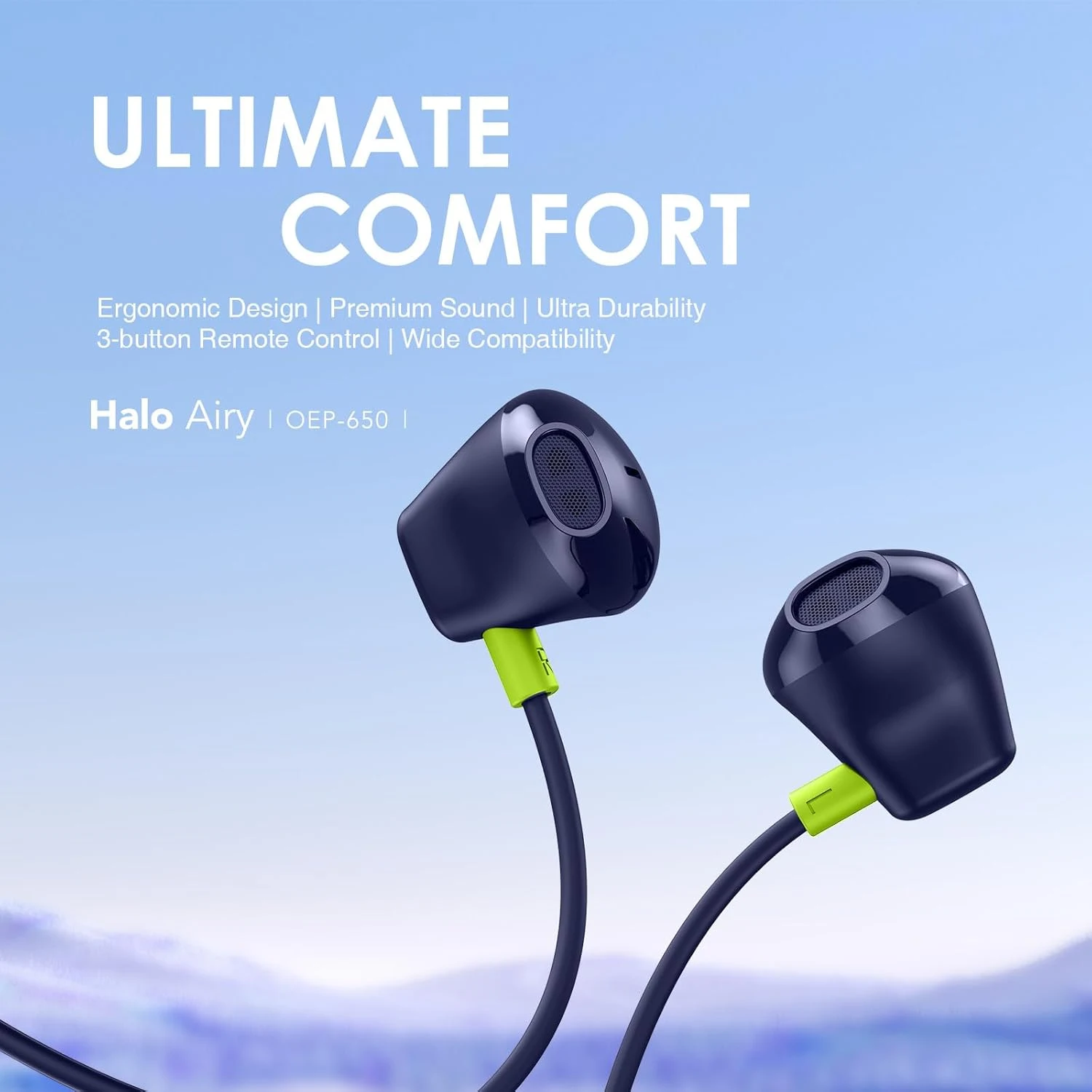 أوريمو Halo Airy OEP-650 سماعة Type-C – أزرق