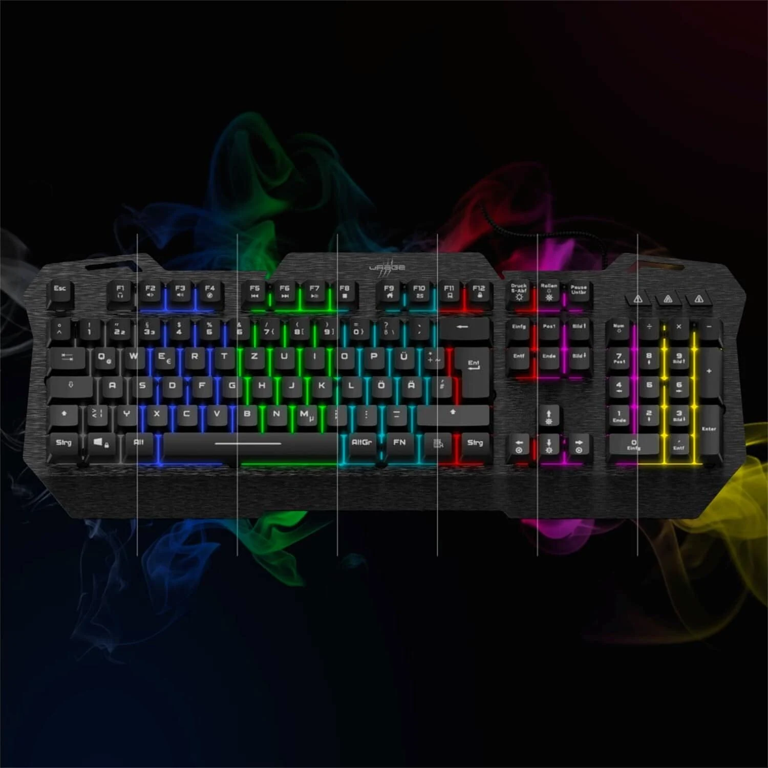 uRage Exodus 450 Metal Gaming Keyboard Black
