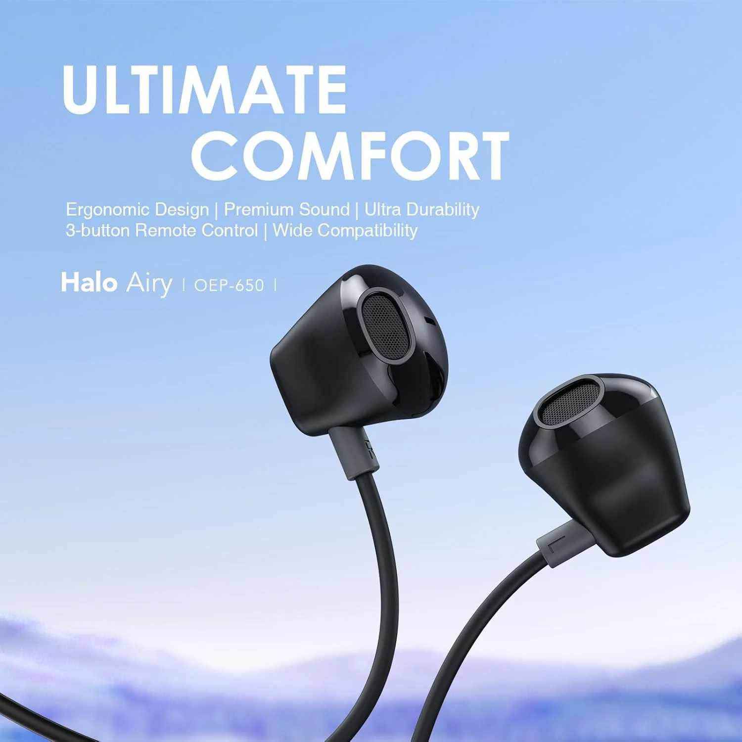 اورايمو Halo Airy OEP-650 سماعة Type-C – أسود