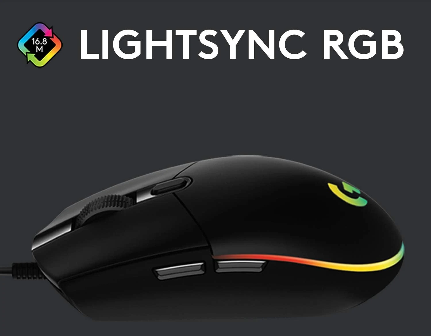 Logitech G102 LIGHTSYNC gaming mouse with customisable RGB lighting