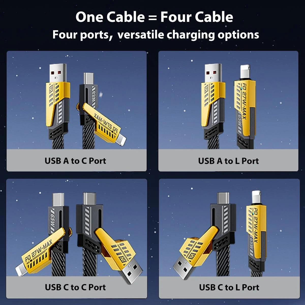 inkax Cable Zinc Alloy 4 in 1 - 65w