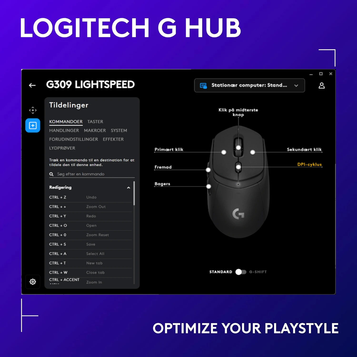 Logitech G309 Lightspeed Wireless Gaming Mouse - Black