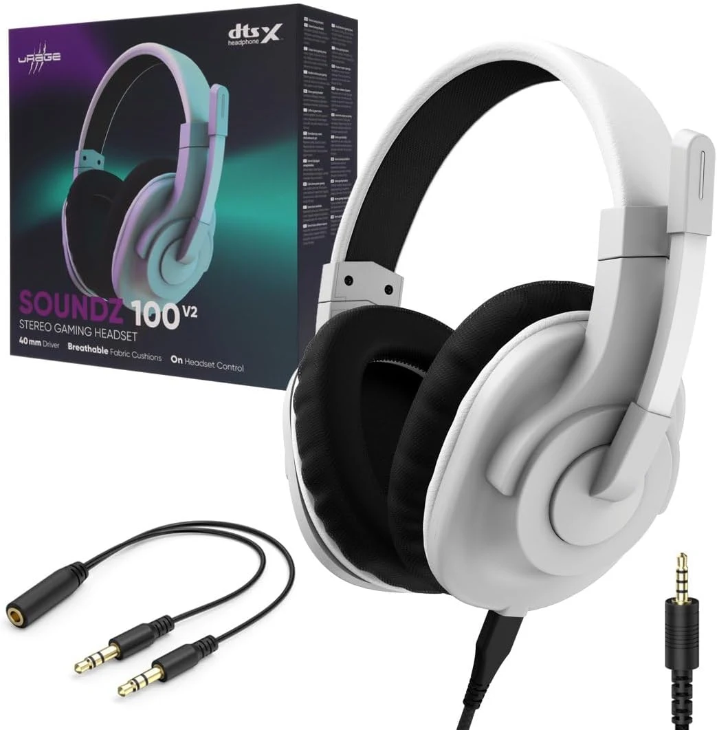 Front design of the uRage SoundZ 100 V2 black gaming headset