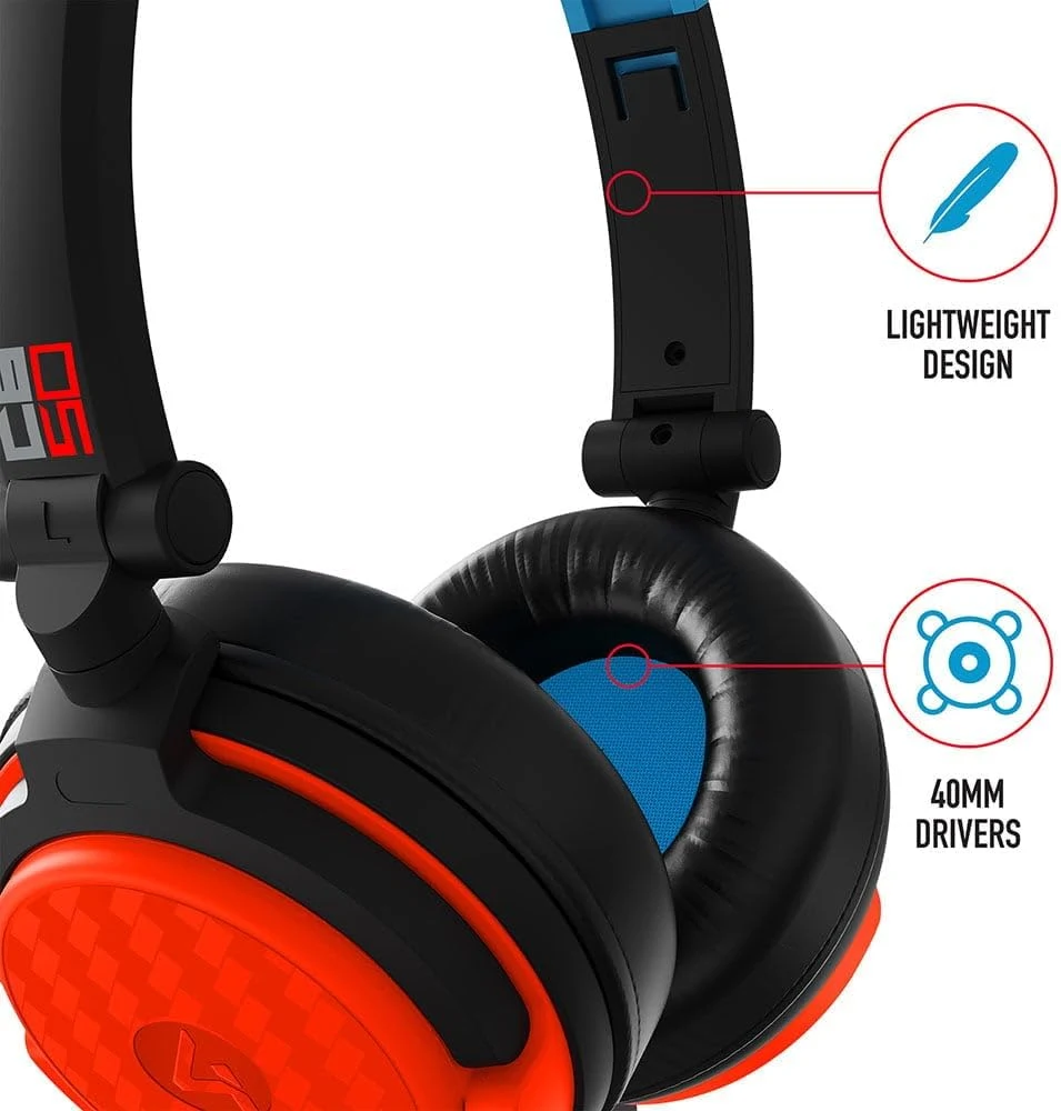 STEALTH C6-50 Stereo Wired Gaming headset - Neon Blue & Red