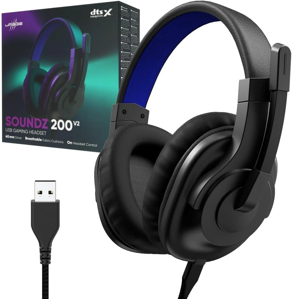 uRage SoundZ 200 Wired Stereo Gaming Headset – Black