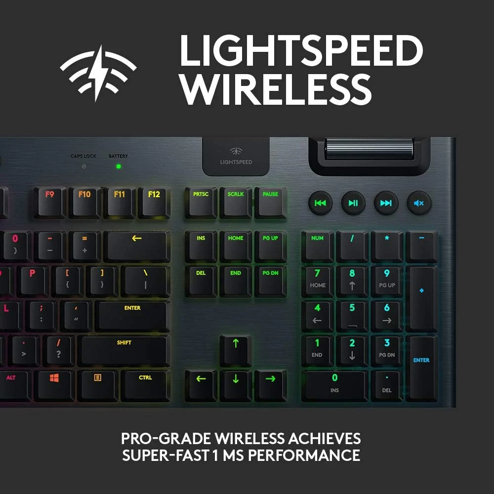 Logitech G915 X Lightspeed Low-Profile Wireless Gaming Keyboard - Black