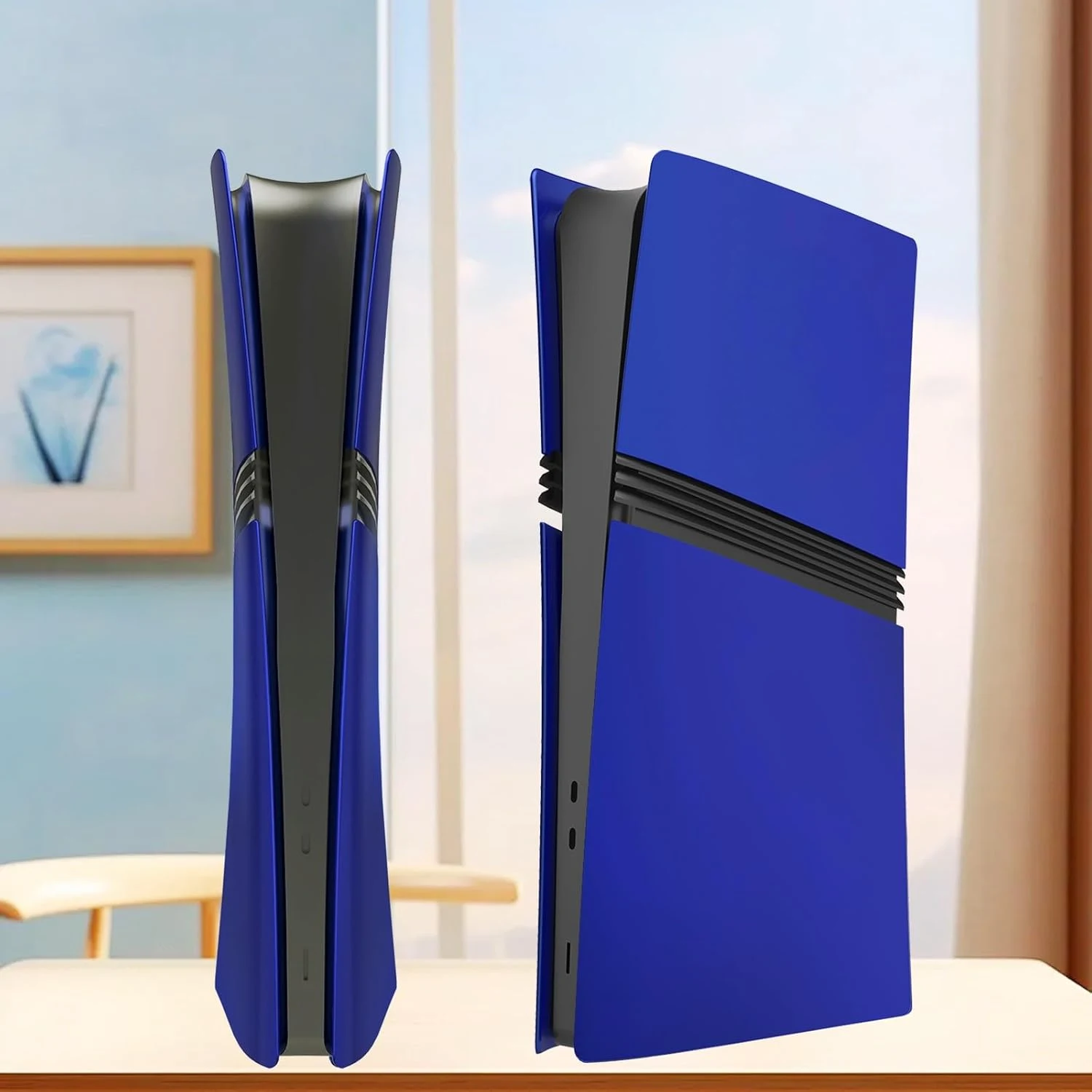 PS5 Pro Digital blue replacement plate close-up