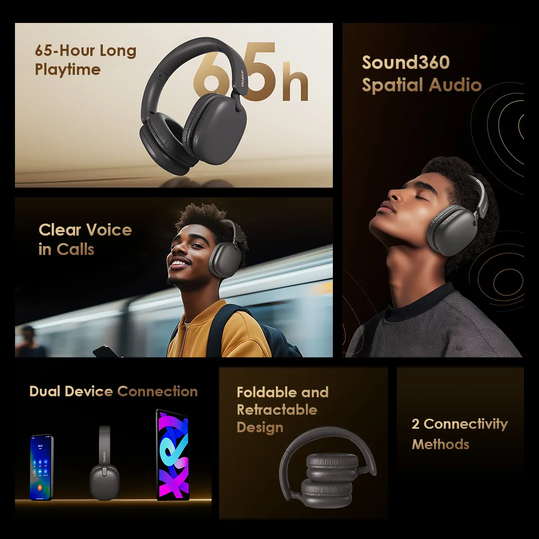 Oraimo BoomPop Lite OHP-317 Wireless Headphones Black