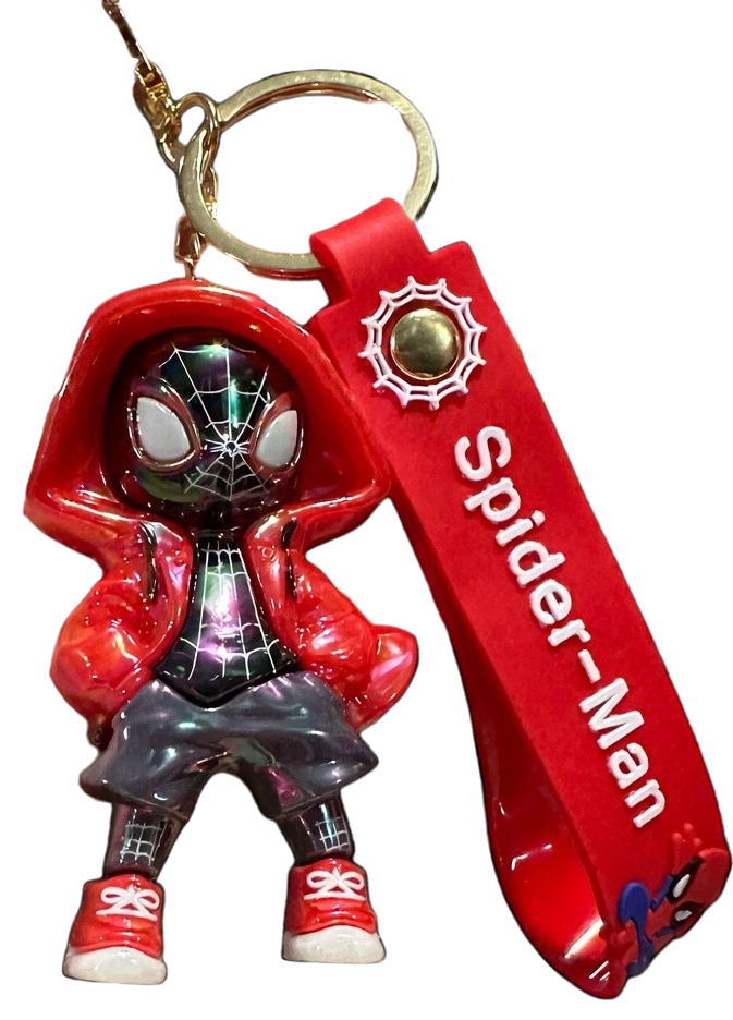 Marvel Spider-Man Miles Morales Red Hoodie Red Strap Keychain