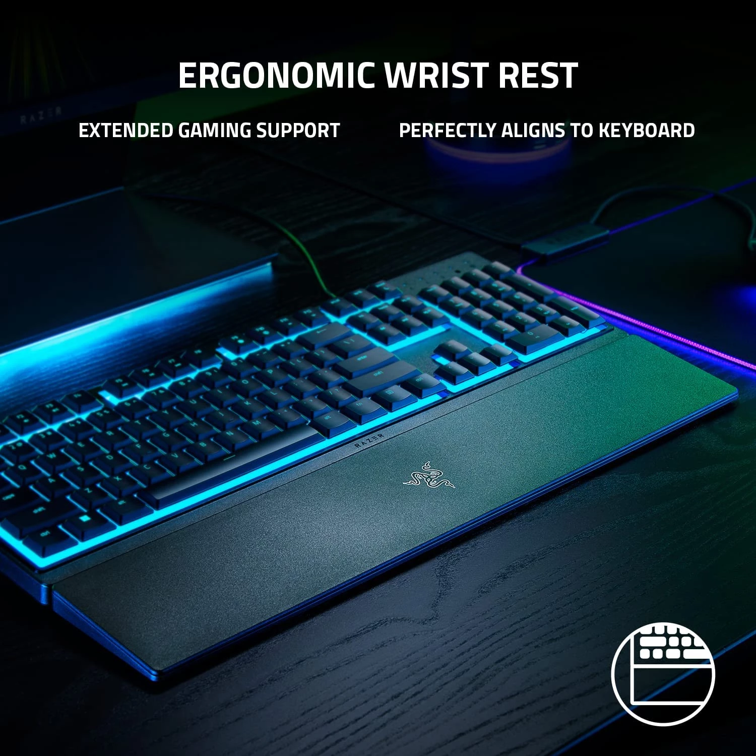 RAZER ORNATA V3 X Low Profile Membrane RGB Keyboard - Silent