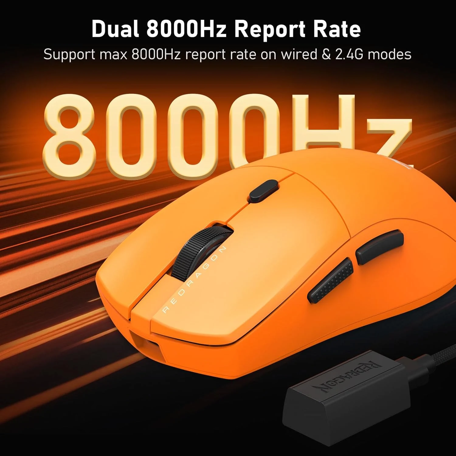 ماوس ريدراجون M919OB-ULT سباردا ألترا ثلاثي الاتصال للألعاب - برتقالي