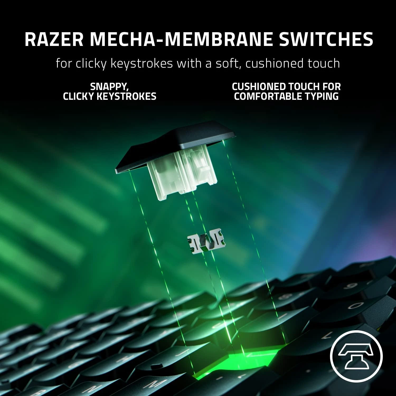RAZER ORNATA V3 Low Profile Mecha Membrane RGB Keyboard - Clicky