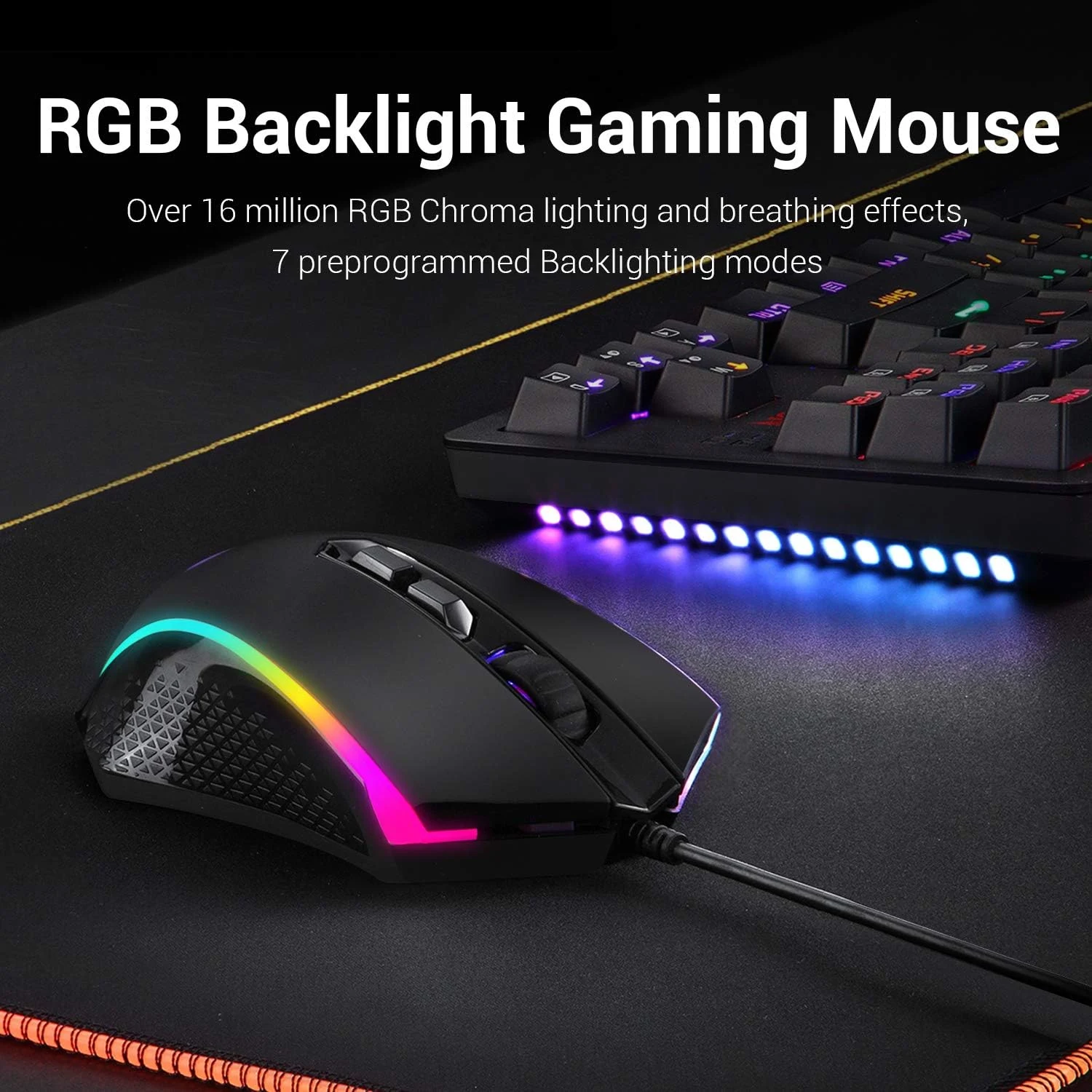 Redragon S113 Mechanical Wired Rainbow Gaming Keyboard & Mouse Combo