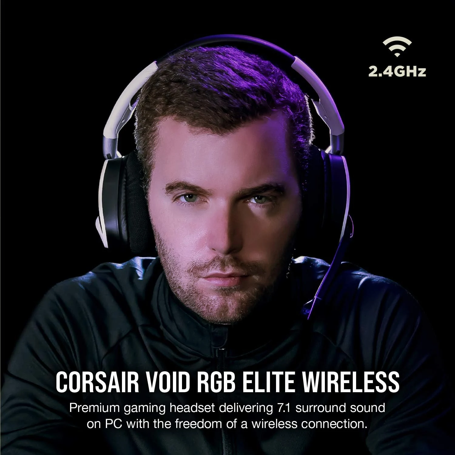 CORSAIR VOID RGB ELITE Wireless Gaming Headset - White